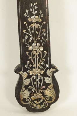Lot 204 - A CHINESE 18TH/19TH CENTURY HARDWOOD MOTHER OF PEARL INLAID 'APOSTLE' CROSS