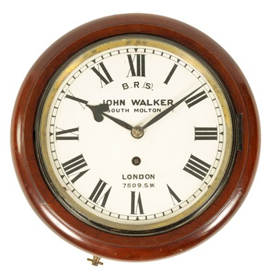 Lot 801 - JOHN WALKER, LONDON. A LATE 19TH CENTURY 8” DIAL FUSEE RAILWAY  CLOCK