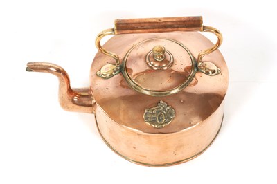 Lot 53 - OF MOTORING INTEREST - A 1903 PARIS TO MADRID MOTOR RACE CATERER'S COPPER KETTLE OF LARGE SIZE