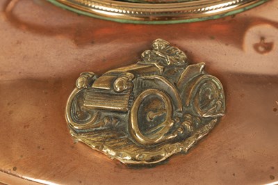 Lot 53 - OF MOTORING INTEREST - A 1903 PARIS TO MADRID MOTOR RACE CATERER'S COPPER KETTLE OF LARGE SIZE