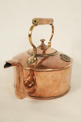Lot 53 - OF MOTORING INTEREST - A 1903 PARIS TO MADRID MOTOR RACE CATERER'S COPPER KETTLE OF LARGE SIZE
