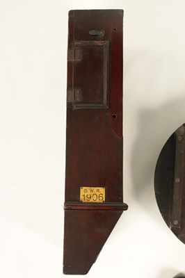 Lot 400 - BENJAMIN LEWIS VULLIAMY, LONDON. A RARE WOODEN DIAL FUSEE RAILWAY CLOCK