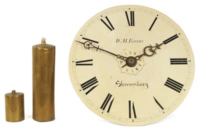 Lot 1199 - W.M. EVANS, SHREWSBURY. A LATE 18TH CENTURY HOOK AND SPIKE WALL ALARM CLOCK