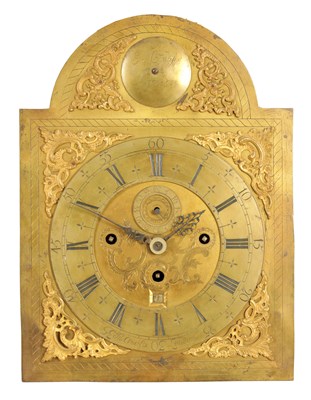 Lot 133 - JOHN CRUCIFIX, LONDON. A RARE EARLY 18TH CENTURY MUSICAL EIGHT-DAY THREE TRAIN LONGCASE CLOCK MOVEMENT