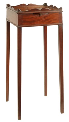 Lot 1164 - A GEORGE III MAHOGANY URN STAND