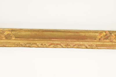Lot 1050 - AN 18TH CENTURY LEAF CARVED GILT FRAME