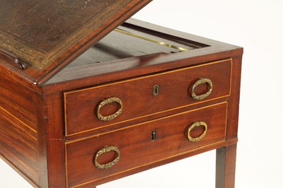 Lot 33 - GILLOWS LANCASTER. A LATE GEORGIAN MAHOGANY WORK BOX