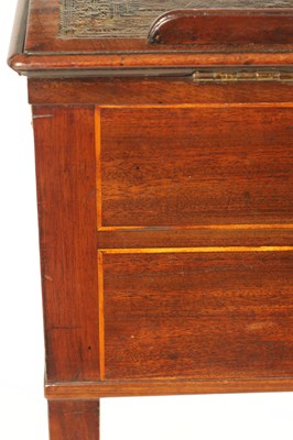 Lot 33 - GILLOWS LANCASTER. A LATE GEORGIAN MAHOGANY WORK BOX