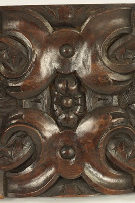 Lot 1114 - TWO 18TH CENTURY CONTINENTAL CARVED WALNUT PANELS