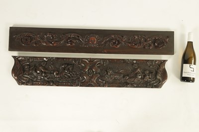 Lot 1114 - TWO 18TH CENTURY CONTINENTAL CARVED WALNUT PANELS