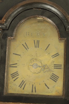 Lot 737 - GEORGE LUMLEY, BURY (ST EDMUNDS) A MID 18TH CENTURY 30HR LACQUERED HOODED WALL CLOCK