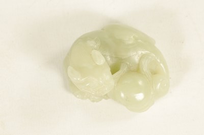 Lot 188 - A CHINESE CARVED JADE SCULPTURE