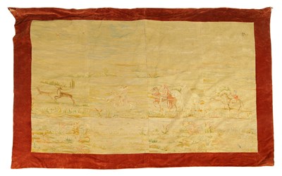 Lot 469 - A 19TH CENTURY FRENCH WALL HANGING TAPESTRY