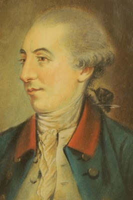 Lot 633 - HUGH DOUGLAS HAMILTON (1739 - 1808). A PAIR OF GEORGE III OVAL PORTRAIT PASTEL DRAWINGS