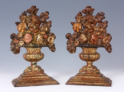 Lot 279 - AN UNUSUAL PAIR OF MID 19TH CENTURY CAST IRON...