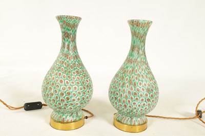 Lot 6 - A PAIR OF 19TH CENTURY FRENCH MILLIFIORI GLASS ELECTRIFIED TABLE LAMPS