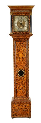 Lot 762 - JOHN CLOWES, LONDON. A LATE 17TH CENTURY 11” WALNUT AND MARQUETRY 8 DAY LONGCASE CLOCK