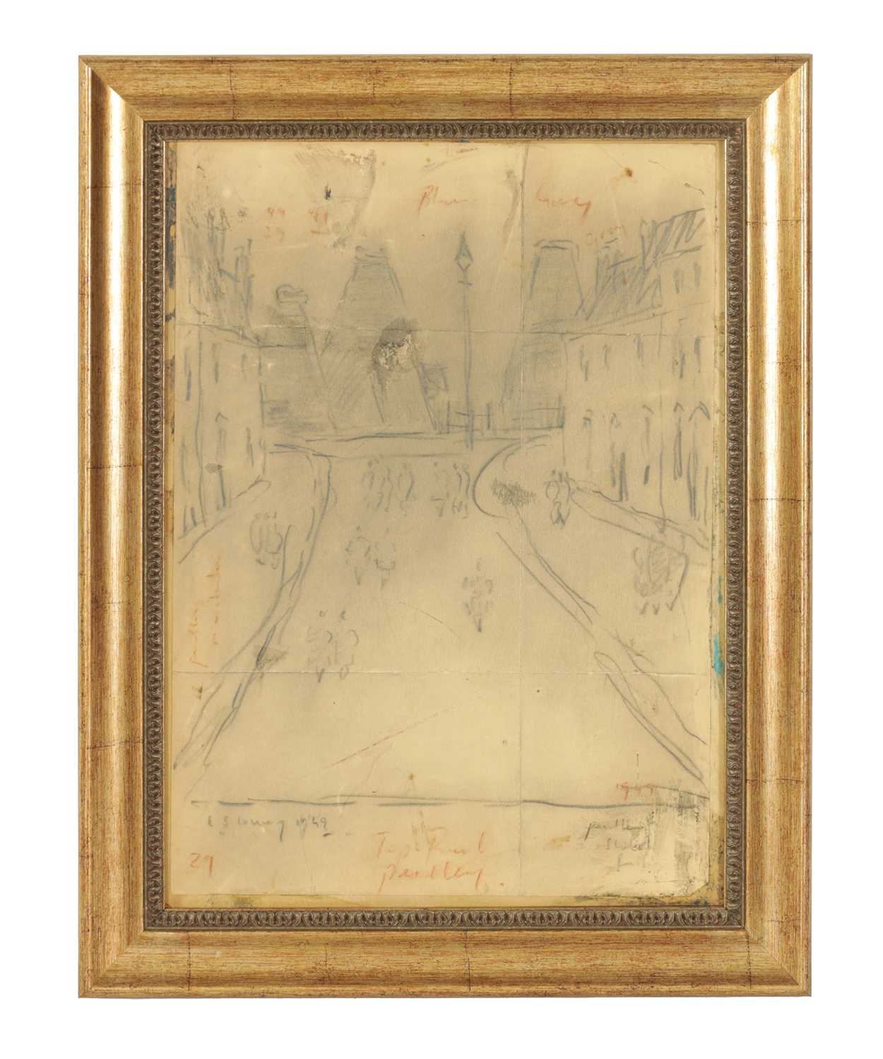 Lot 846 - A 20TH CENTURY PENCIL DRAWING ON PAPER SIGNED LS LOWRY