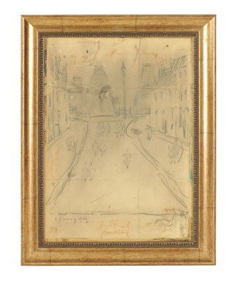 Lot 37 - A 20TH CENTURY PENCIL DRAWING ON PAPER SIGNED LS LOWRY