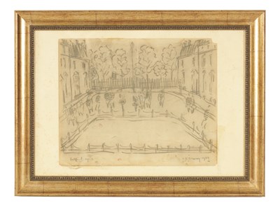Lot 622 - A 20TH CENTURY PENCIL DRAWING ON PAPER SIGNED LS LOWRY