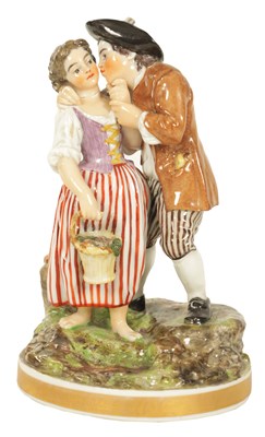 Lot 1246 - AN EARLY NINTEENTH CENTURY NIDERVILLER PORCELEIN FIGURE GROUP OF LARGE SIZE