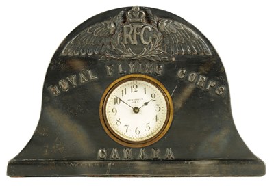 Lot 1122 - A ROYAL FLYING CORPS MANTEL CLOCK