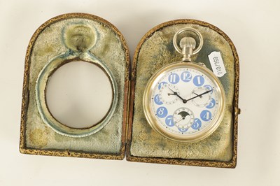 Lot 276 - A 19TH CENTURY GOLIATH OPEN FACE POCKET WATCH WITH DOUBLE CALENDAR IN ORIGINAL CASE