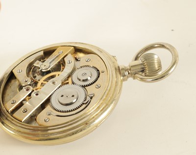 Lot 276 - A 19TH CENTURY GOLIATH OPEN FACE POCKET WATCH WITH DOUBLE CALENDAR IN ORIGINAL CASE