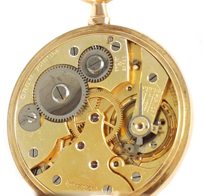 Lot 267 - AN EARLY 20TH CENTURY 14 CARAT GOLD OPEN FACE POCKET WATCH