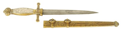 Lot 394 - A 19TH CENTURY FRENCH SEAMAN'S DAGGER