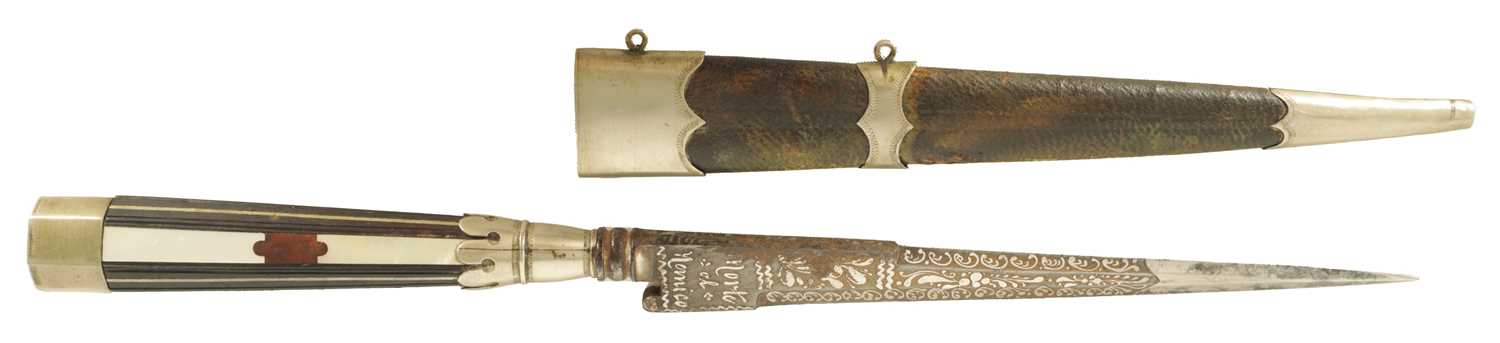 Lot 381 - AN 18TH CENTURY ITALIAN VENDETTA DAGGER