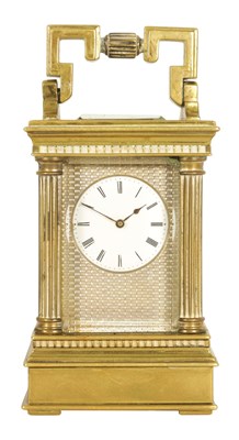 Lot 678 - A LATE 19TH CENTURY FRENCH MINIATURE CARRIAGE CLOCK