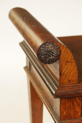 Lot 120 - HOWARD & SONS LTD, BERNERS St, A LATE 19TH CENTURY OAK HALL BENCH