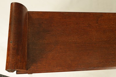Lot 120 - HOWARD & SONS LTD, BERNERS St, A LATE 19TH CENTURY OAK HALL BENCH