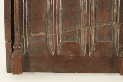 Lot 383 - A 16TH/17TH CENTURY GOTHIC CARVED WALNUT PANEL