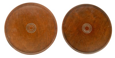 Lot 564 - A PAIR OF LATE GEORGIAN MAHOGANY LAZY SUSANS