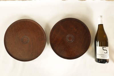 Lot 564 - A PAIR OF LATE GEORGIAN MAHOGANY LAZY SUSANS