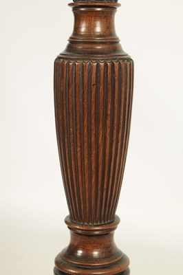 Lot 1371 - AN 18TH CENTURY STYLE MAHOGANY STANDARD LAMP