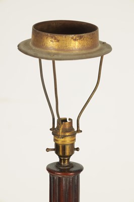 Lot 1371 - AN 18TH CENTURY STYLE MAHOGANY STANDARD LAMP