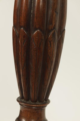 Lot 1371 - AN 18TH CENTURY STYLE MAHOGANY STANDARD LAMP