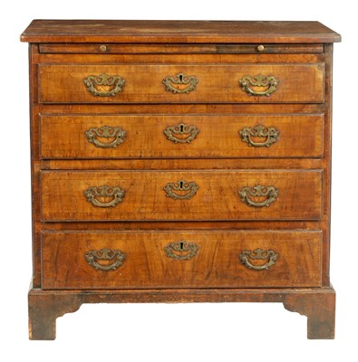 Lot 853 - A GEORGE I WALNUT CHEST OF SMALL SIZE