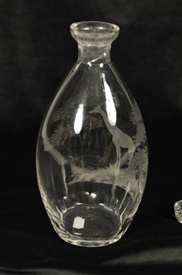 Lot 1123 - A ROWLAND WARD SPIRIT DECANTER AND FACETTED STOPPER