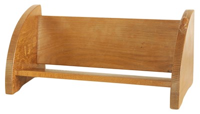 Lot 983 - A ROBERT 'MOUSEMAN' THOMPSON OAK BOOK TROUGH