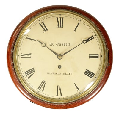 Lot 729 - A REGENCY 10" CONVEX DIAL FUSEE WALL CLOCK