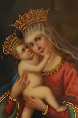 Lot 71 - A FINELY PAINTED LATE 19TH CENTURY GERMAN PORCELAIN PLAQUE