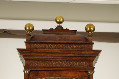 Lot 795 - THOMAS WIGHTMAN, LONDON. A FINE QUEEN ANN BURR WALNUT MONTH DURATION LONGCASE CLOCK