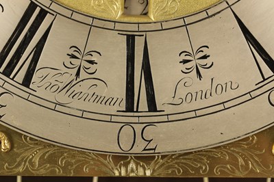 Lot 795 - THOMAS WIGHTMAN, LONDON. A FINE QUEEN ANN BURR WALNUT MONTH DURATION LONGCASE CLOCK