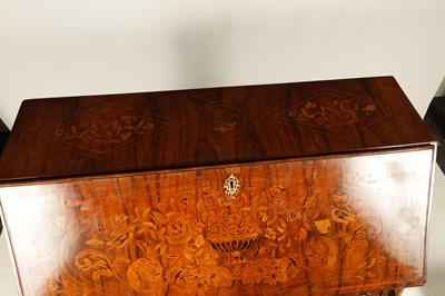 Lot 960 - AN 18TH CENTURY DUTCH MARQUETRY BOMBE-SHAPED BUREAU