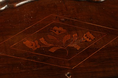 Lot 960 - AN 18TH CENTURY DUTCH MARQUETRY BOMBE-SHAPED BUREAU