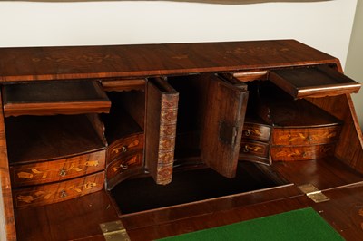 Lot 960 - AN 18TH CENTURY DUTCH MARQUETRY BOMBE-SHAPED BUREAU